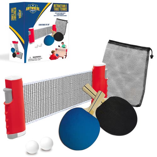 Anywhere Sports Retractable Table Tennis Set, 6pc Game in Multicolored  product
