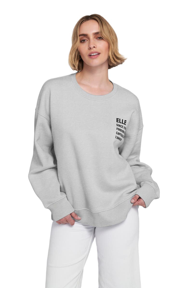 ELLE Collection Graphic Sweatshirt, Main, color, Grey