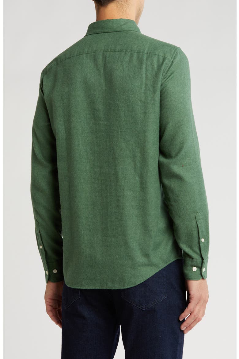 Jasper Flannel Button-Up Shirt, Alternate, color, SYCAMORE