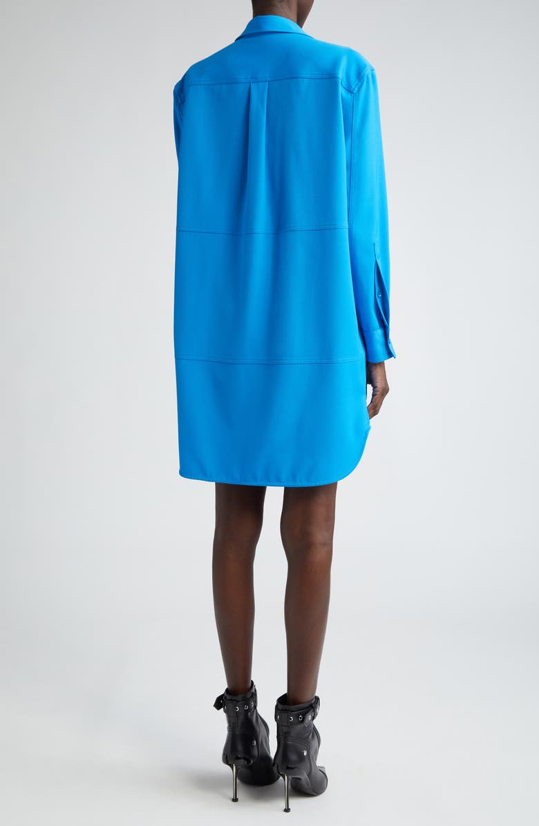 McQueen Long Sleeve Wool Cargo Shirtdress, Alternate, color, 