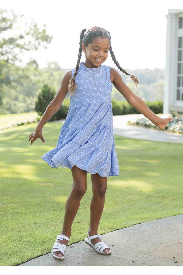 Polka Dot Dress, Alternate, color, Periwinkle