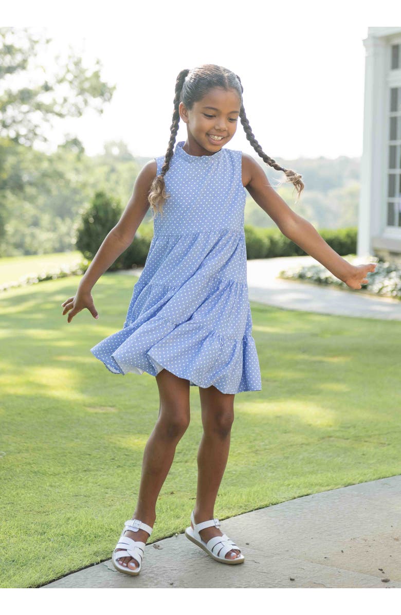 Florence Eiseman Polka Dot Dress, Alternate, color, Periwinkle