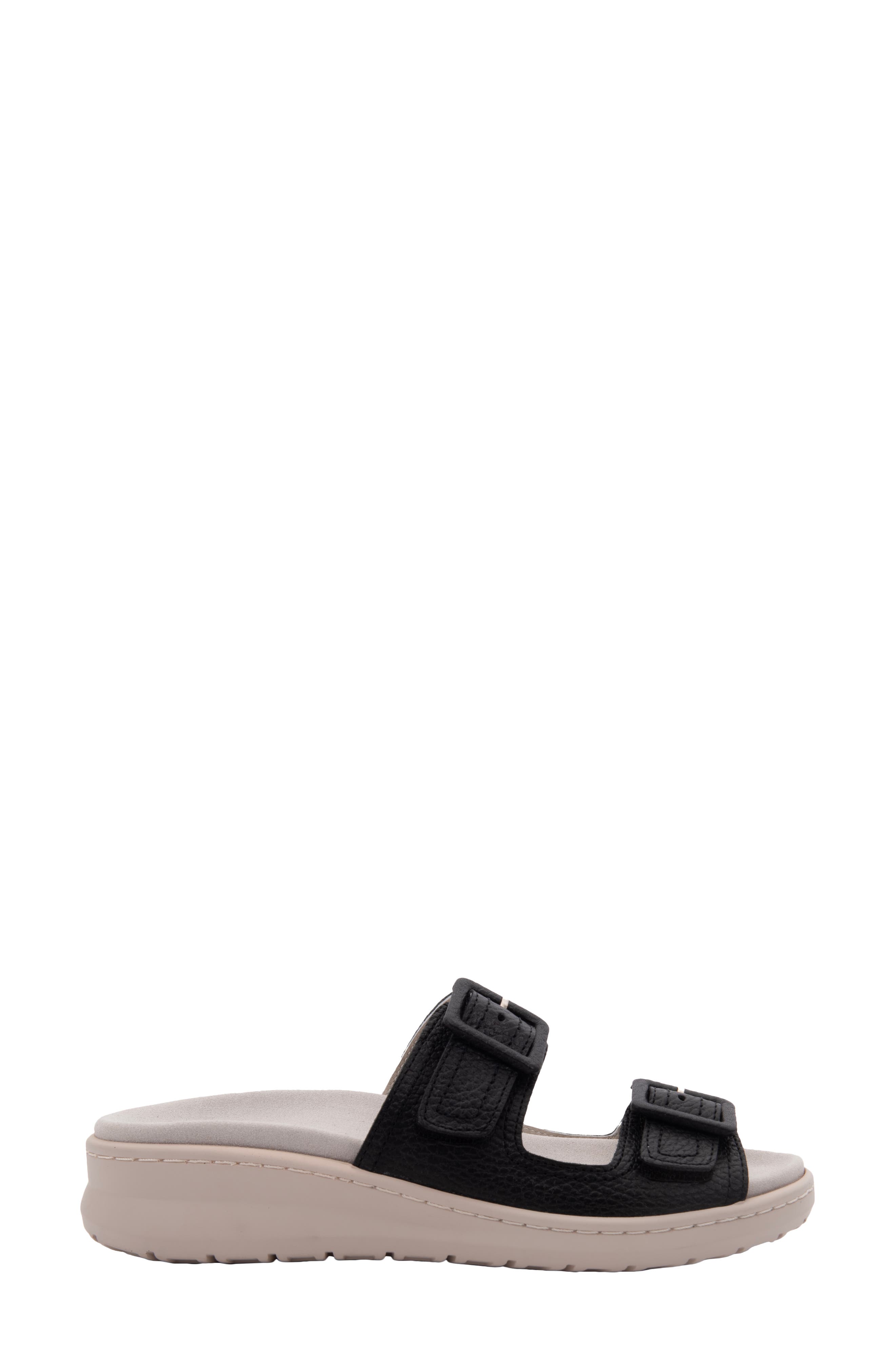 David Tate Frenchy Double Band Slide Sandal, Alternate, color, Black