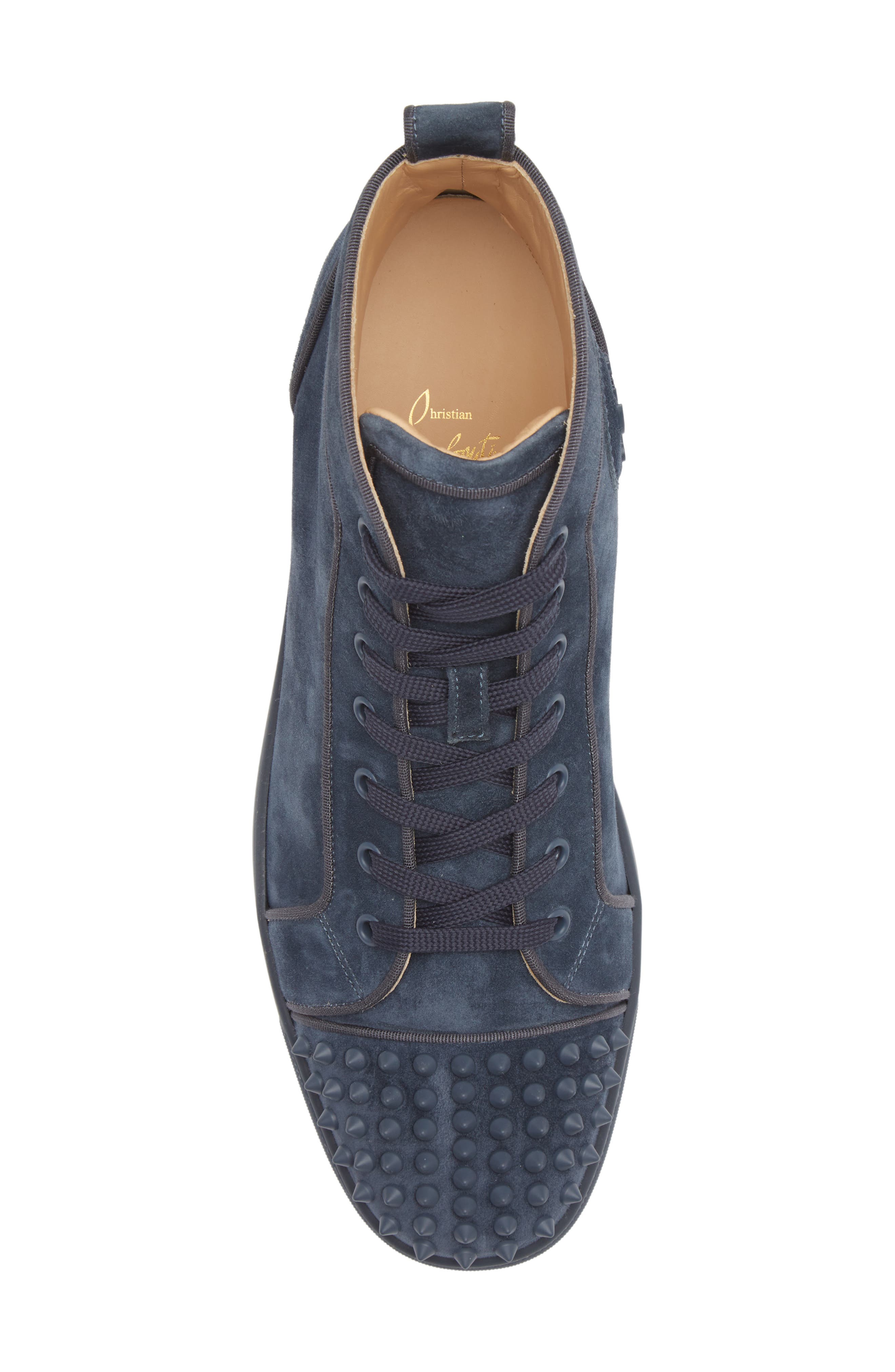 Christian Louboutin Lou Spikes High Top Sneaker, Alternate, color, 