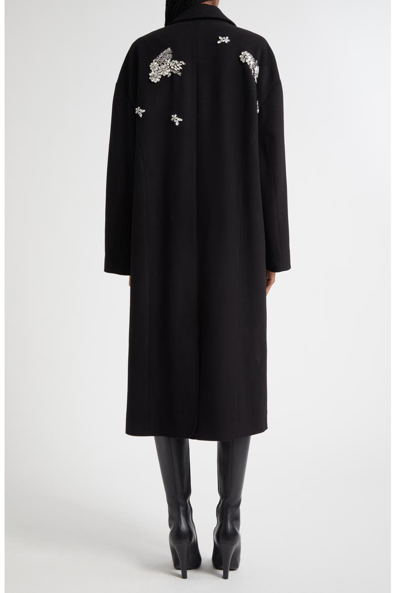 Crystal Ivy Gravis Embellished Coat, Alternate, color, BLACK/CLEAR