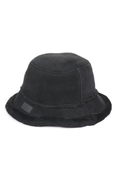 Ugg Sheepskin Bucket Hat In Black