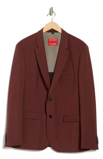 Hugo Boss Hugo Karl Wool Blend Sport Coat In Dark Brown