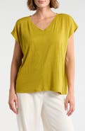 Eileen Fisher V-Neck Organic Linen T-Shirt