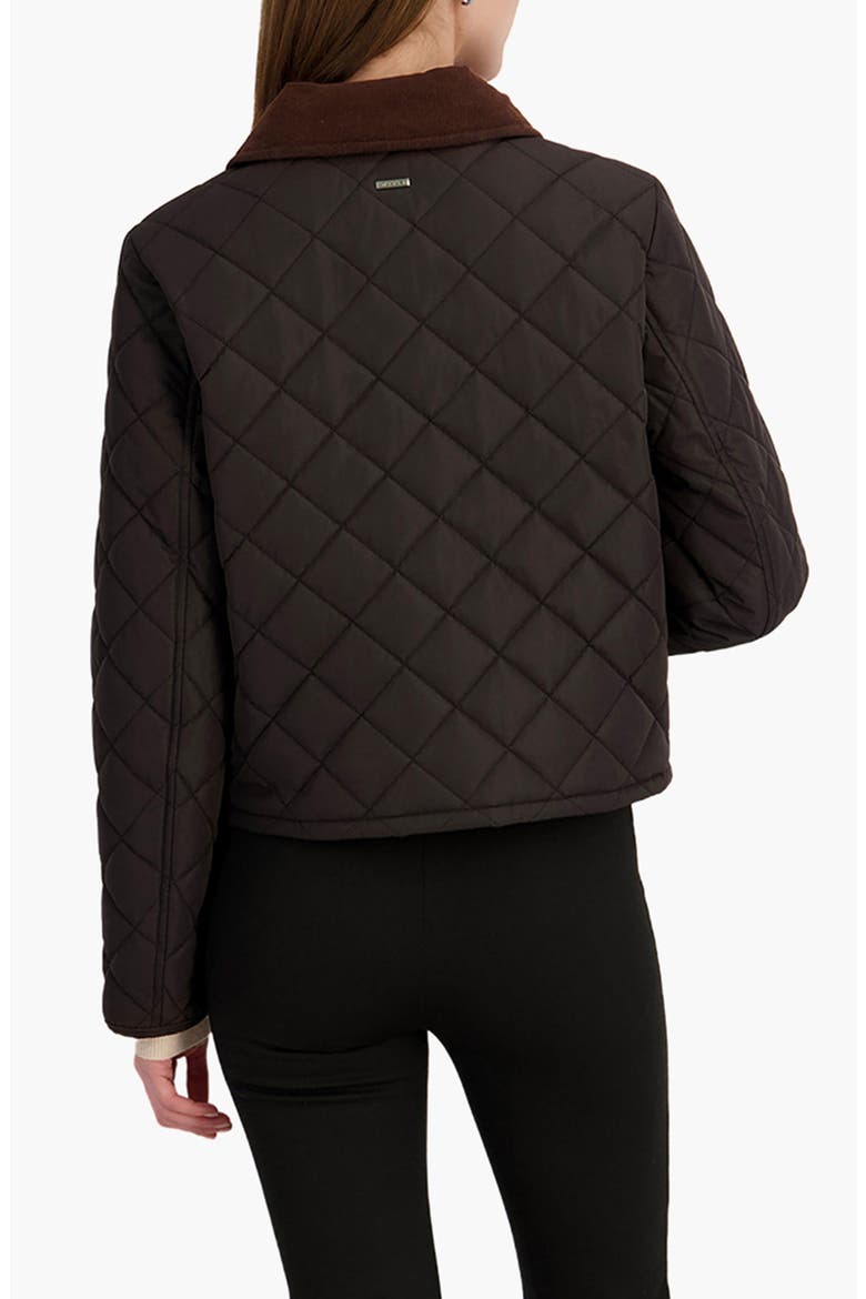 Haly Corduroy Collar Quilted Jacket, Alternate, color, BLACK