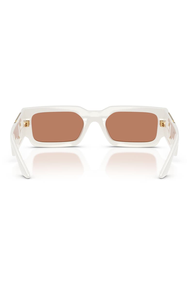 54mm Rectangular Sunglasses, Alternate, color, TALC / BROWN