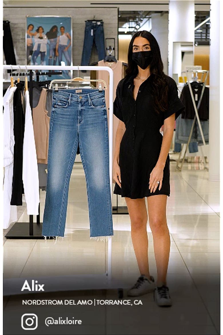 Dazzler Fray Hem Ankle Straight Leg Jeans video