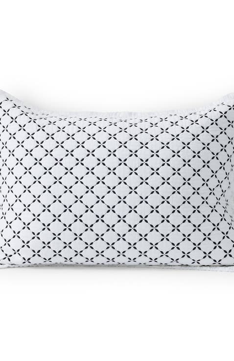 Solid Diamond Double Voile Pillow Sham