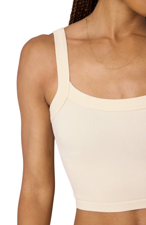 Florence By Mills Scoop Crop Rib Tank In Whitecap Grey