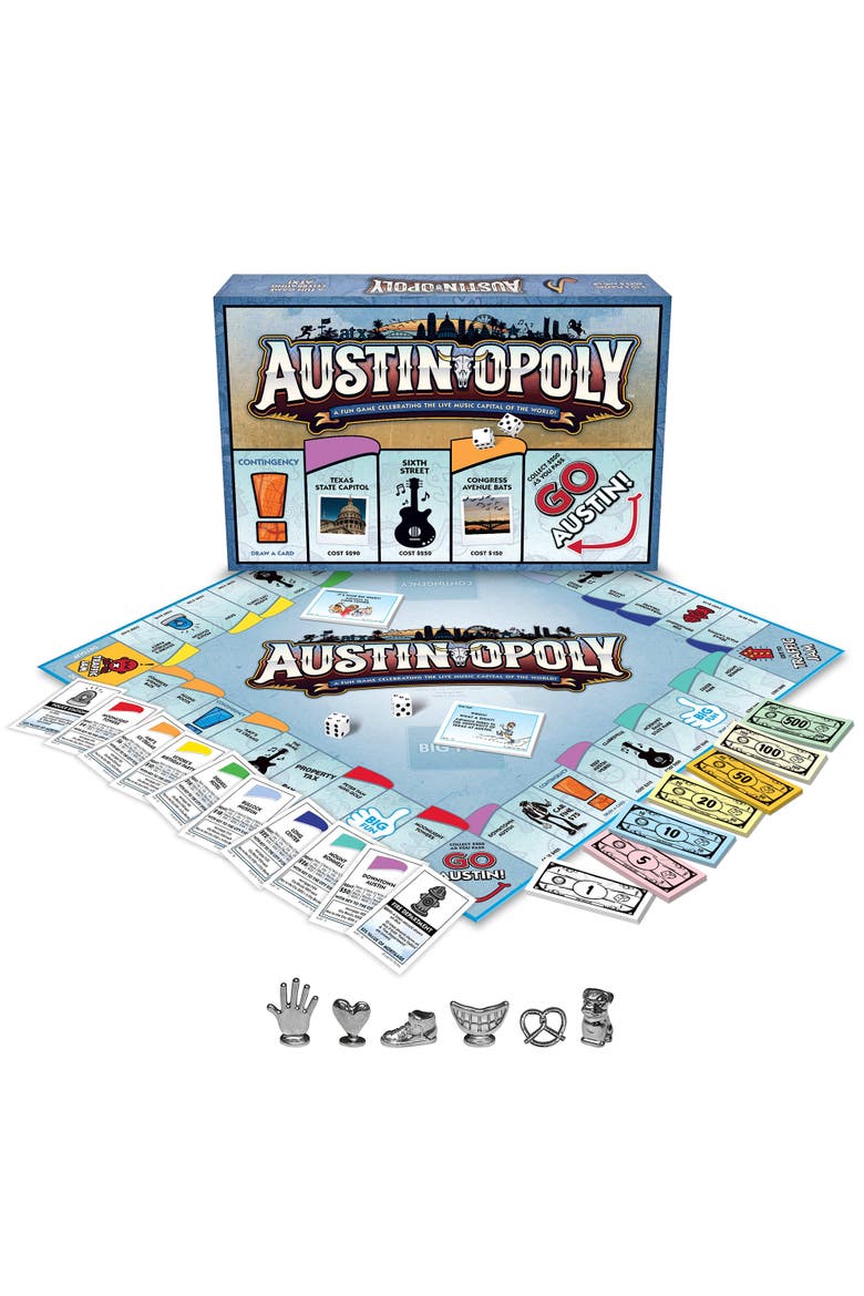 Austin Opoly Board Game, Alternate, color, Multicolored