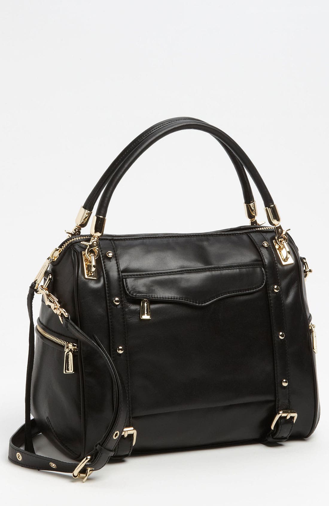 'Cupid' Satchel, Main, color, BLACK