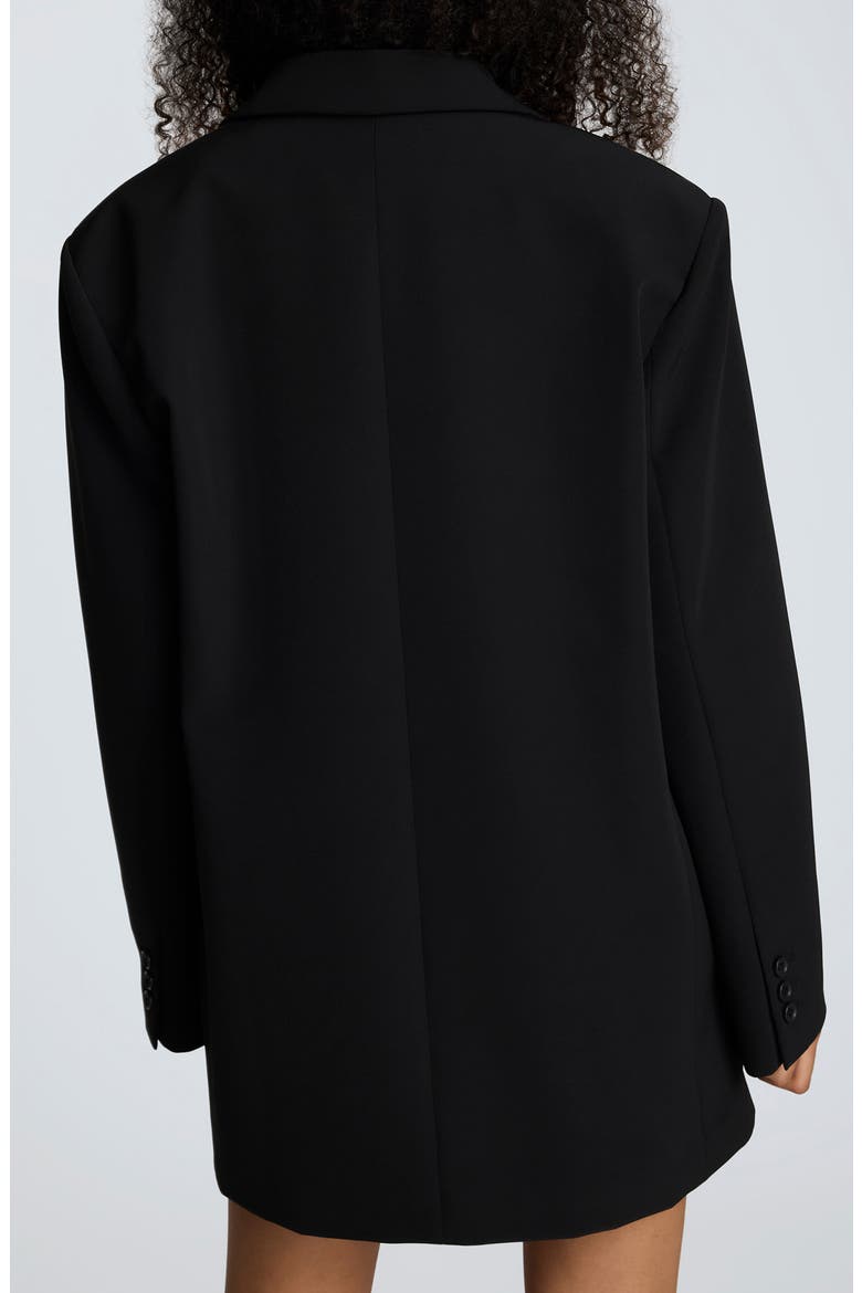 Oversize Luxe Twill Jacket, Alternate, color, BLACK