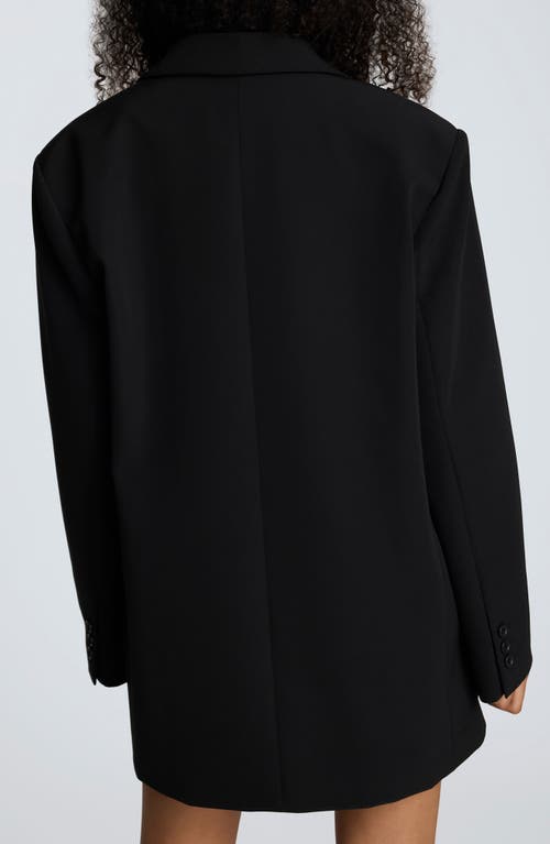 Kenneth Cole Oversize Luxe Twill Jacket In Black
