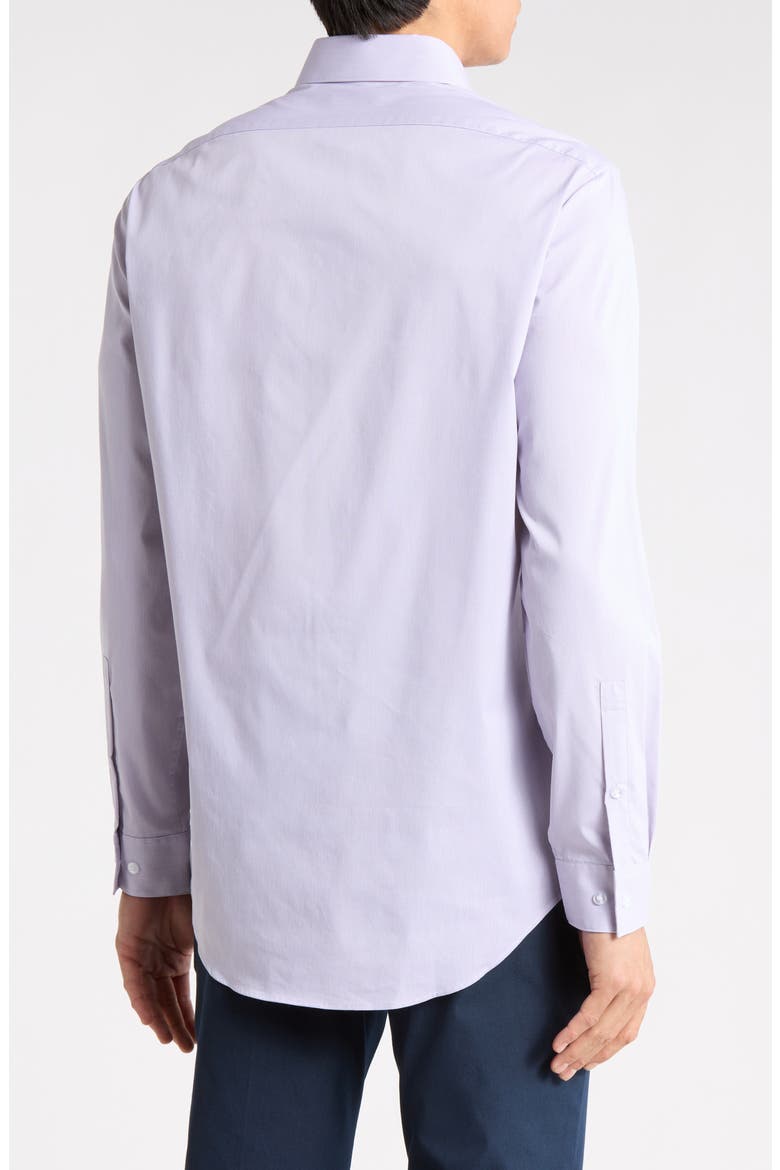 Slim Fit All-Season Stretch Dress Shirt, Alternate, color, LILAC