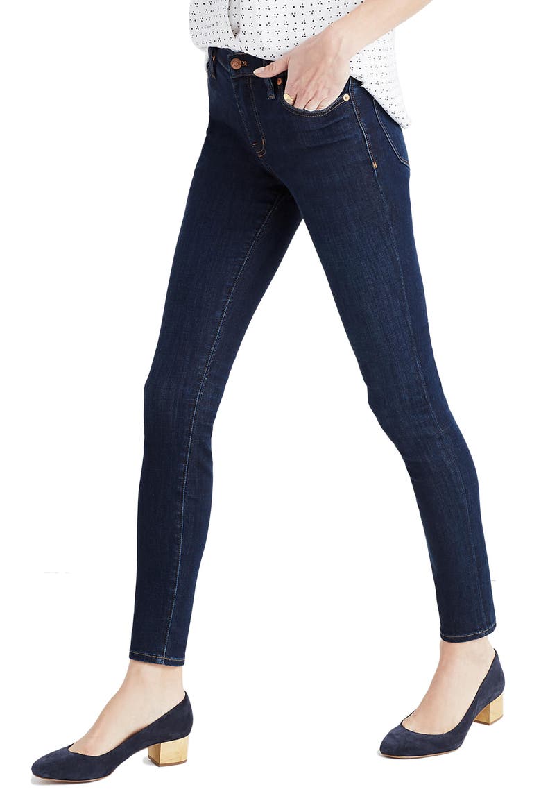9-Inch High Rise Skinny Jeans, Alternate, color, LARKSPUR