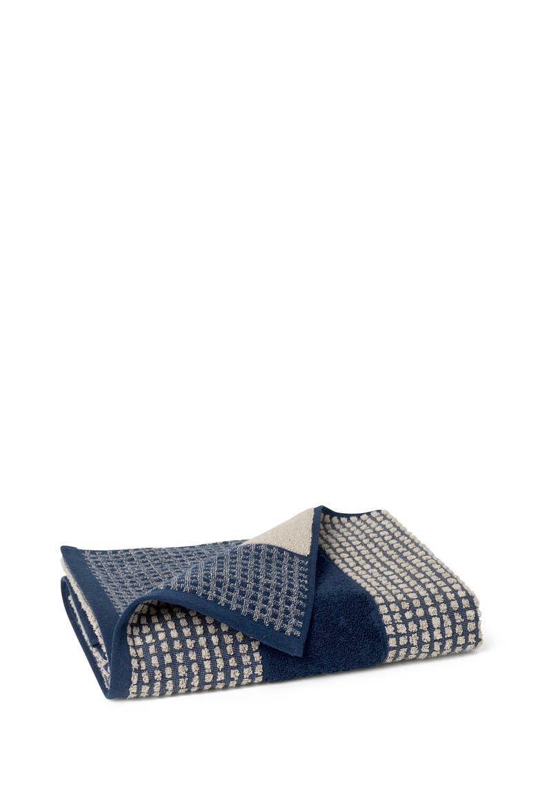 JUNA Check Bath Sheet, Main, color, Dark Blue/Sand