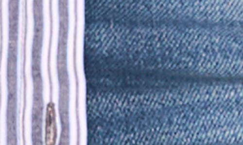 Halogen ® Stripe Poplin Button-up Shirt In Blue