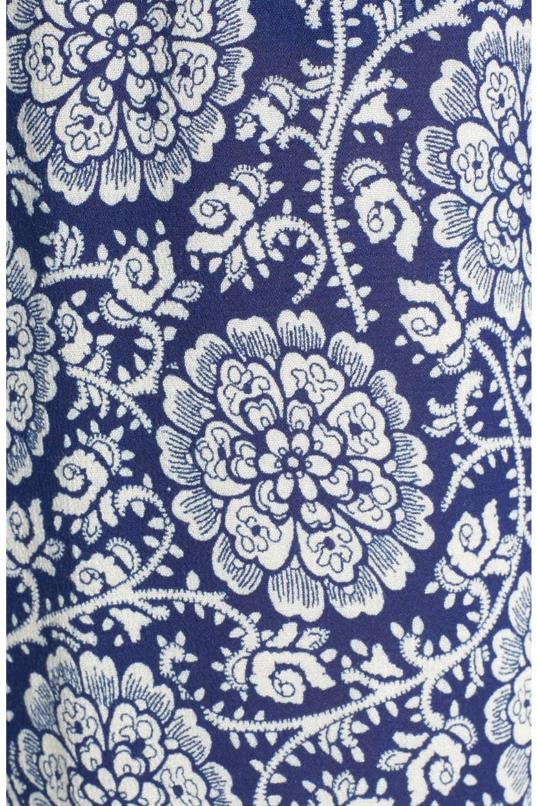 Print High Waist Wide Leg Pants, Alternate, color, NAVY