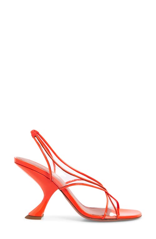 Amina Muaddi Lena Slingback Sandal In Orange
