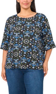 CeCe Ruffle Cuff Top