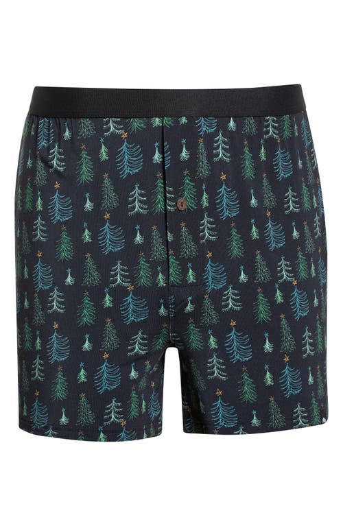 Meundies Knit Boxers In Green