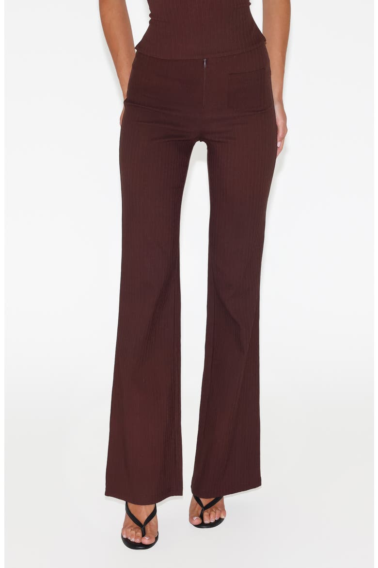 Gwendoline Flare Pants, Main, color, CHOCOLATE