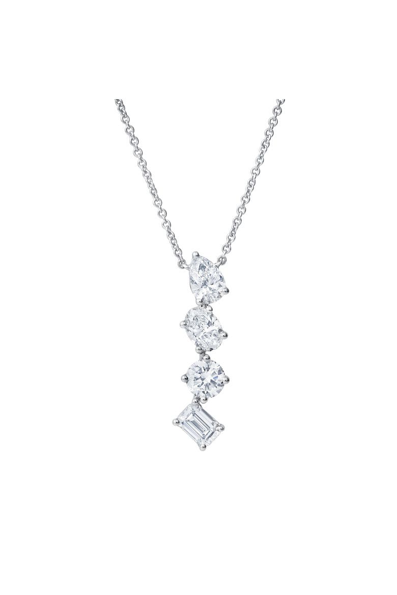 Selara 14K Gold Lab Grown Diamond Necklace - 2 Ct, Main, color, 14K White Gold
