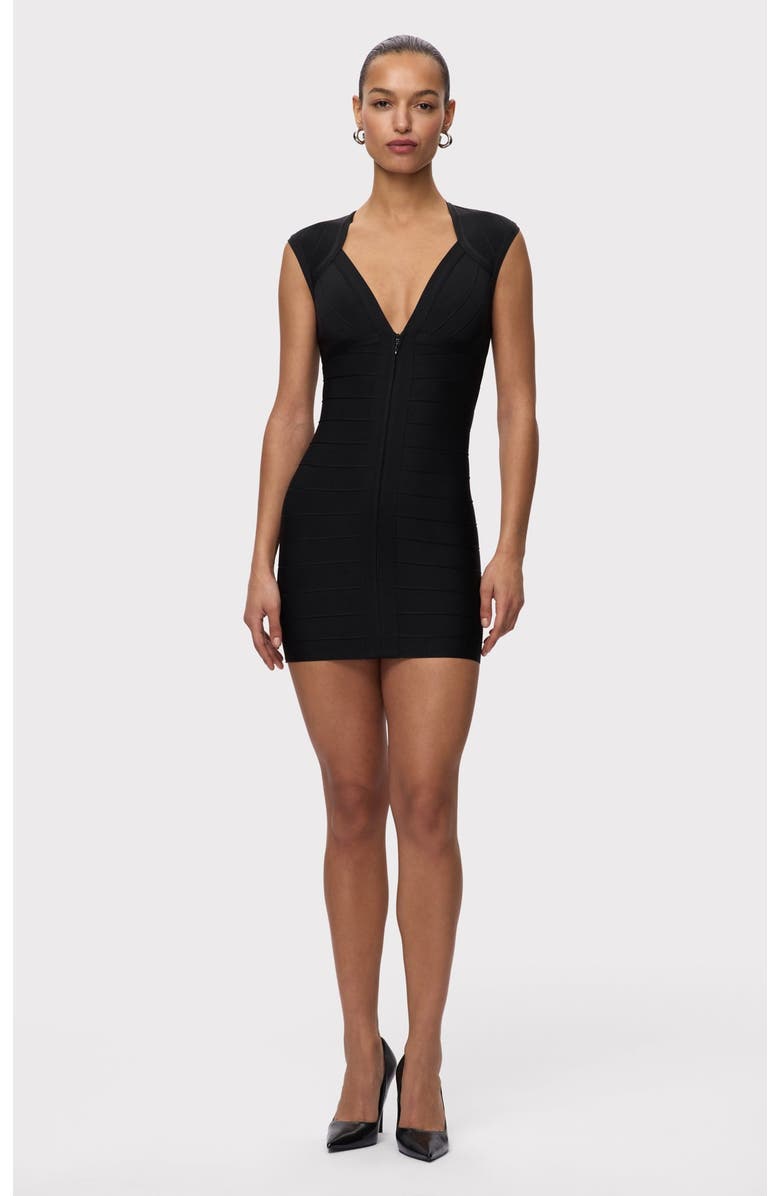 Herve Leger The Red Carpet Dress, Alternate, color, Black