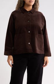 Eileen Fisher Classic Collar Corduroy Jacket