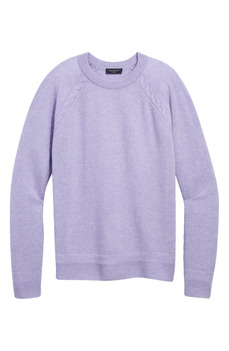 vineyard vines Cashmere Crewneck Sweater, Main, color, Lilac Breeze Heather