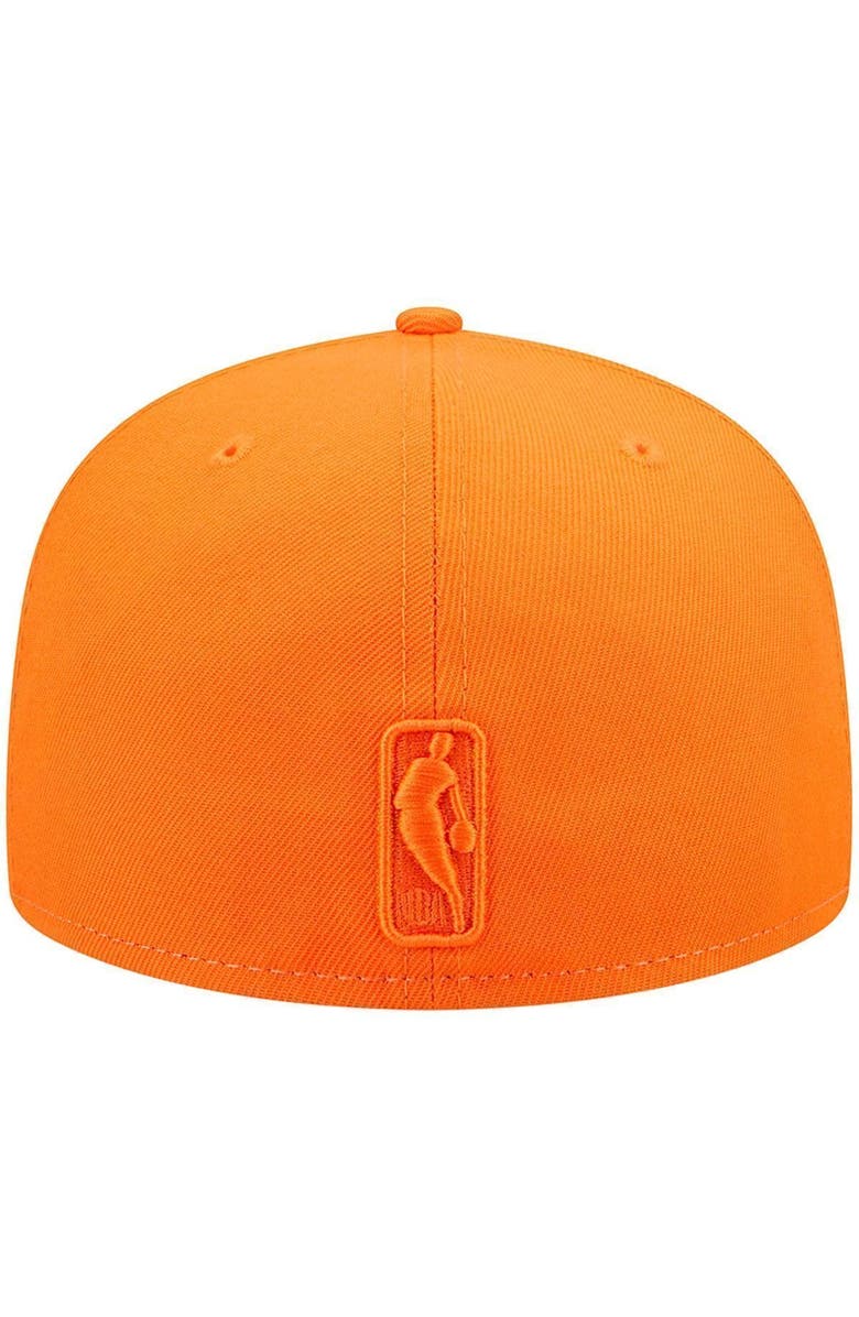 New Era Men's New Era Cream/Orange New York Knicks Cork Two-Tone 59FIFTY Fitted Hat, Alternate, color,