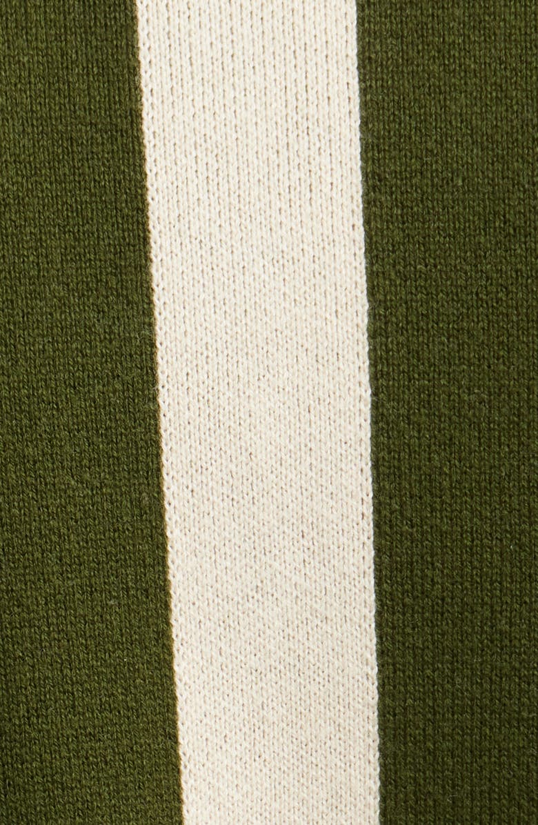 Percival Stripe Knit Camp Shirt, Alternate, color, Forest