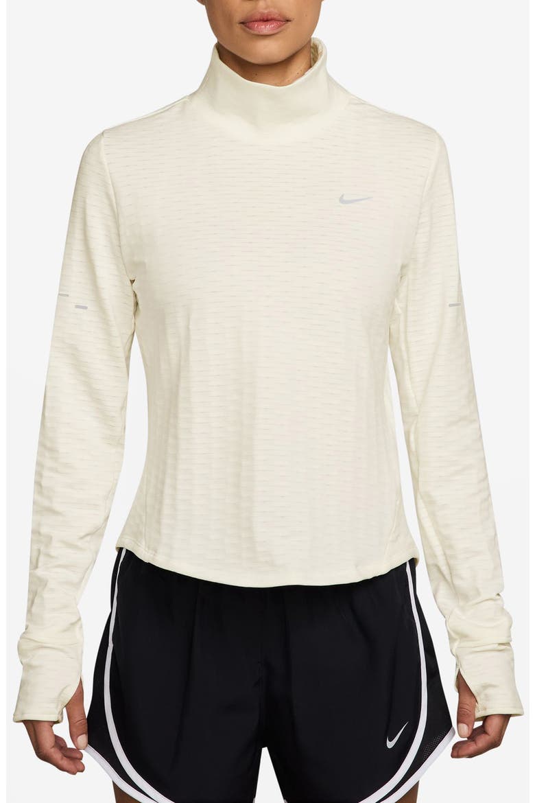 Therma-FIT Swift Mock Neck Running Top, Main, color, 133 SAIL/ REFSIL