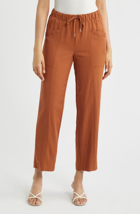 Tie Waist Crop Pants (Regular & Petite)