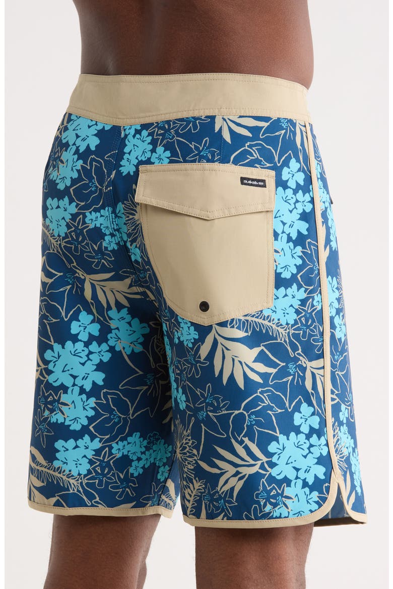 Jetty Bloom 19 Board Shorts, Alternate, color, DARK DENIM