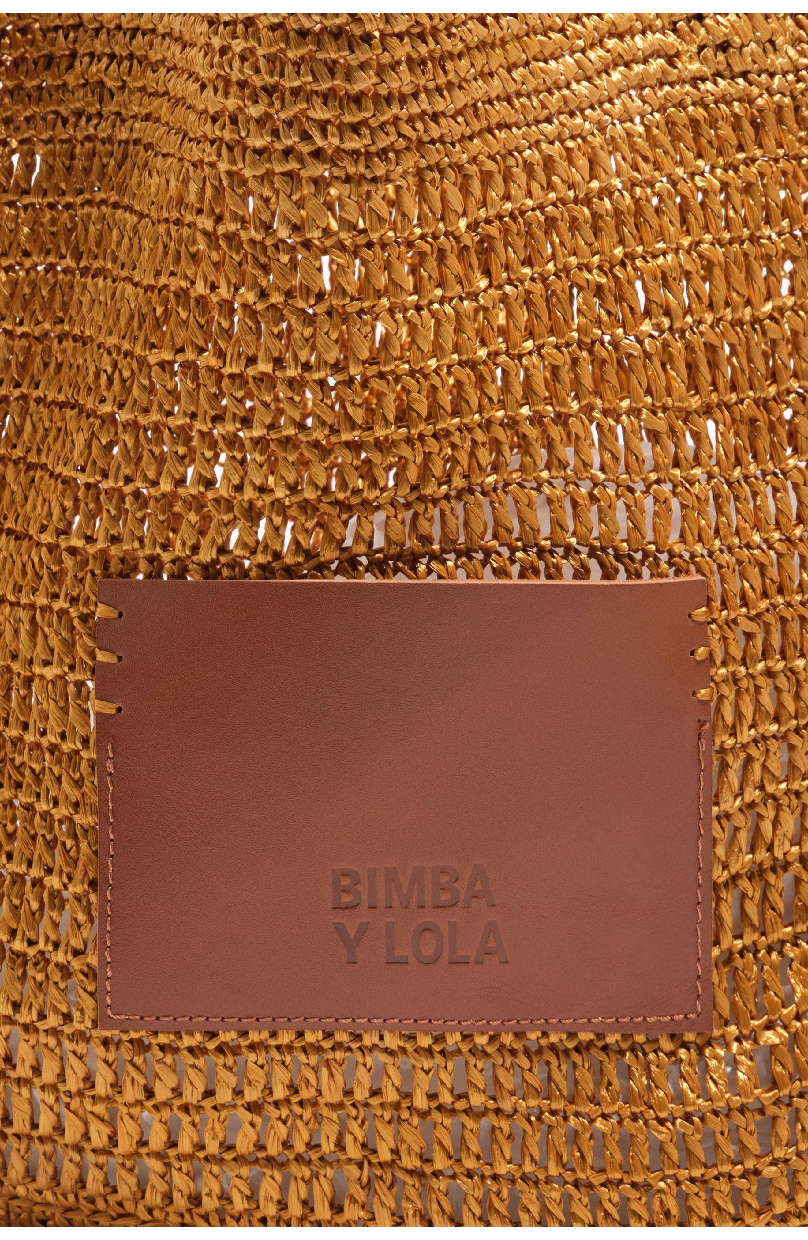Bimba y Lola Large plaited bag, Alternate, color, Gold
