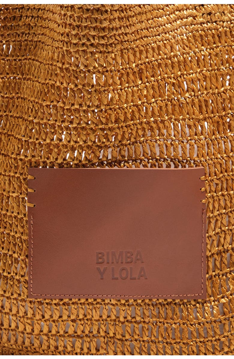 Bimba y Lola Large plaited bag, Alternate, color, Gold