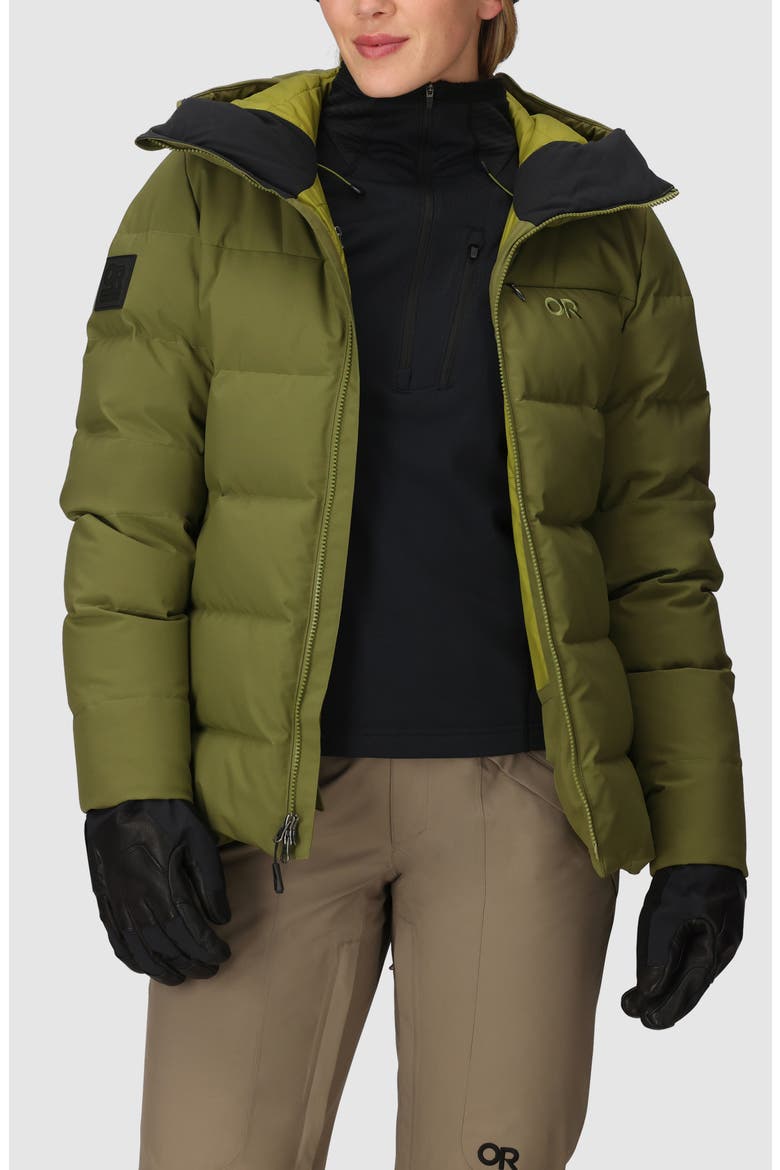 Snowcrew Down Jacket, Alternate, color, WILLOW