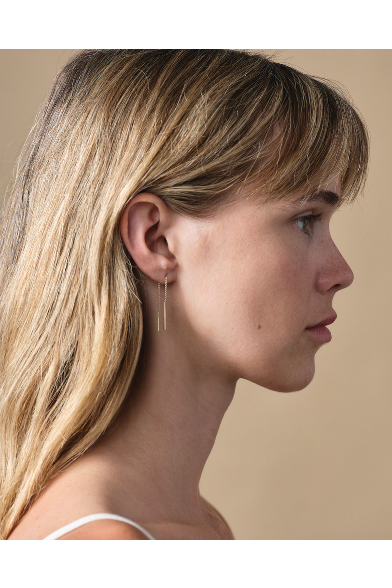 Louise Threader Earrings, Alternate, color, Gold Vermeil