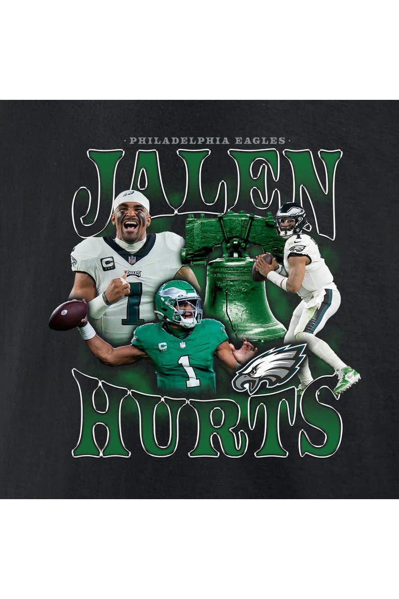 Men's Fanatics Jalen Hurts Black Philadelphia Eagles Notorious Player Graphic T-Shirt, Alternate, color, Black