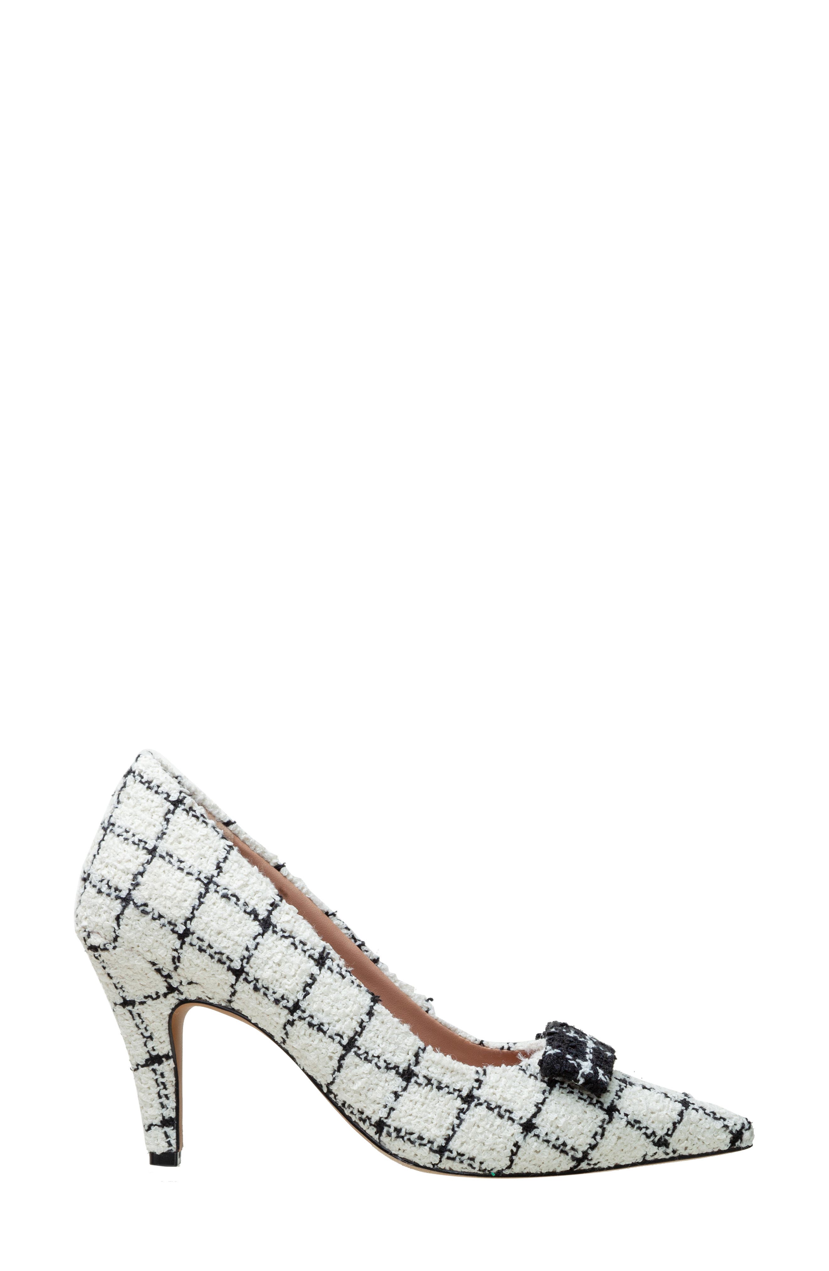 Linea Paolo Prisa Pointed Toe Pump, Alternate, color, Ivory-Black