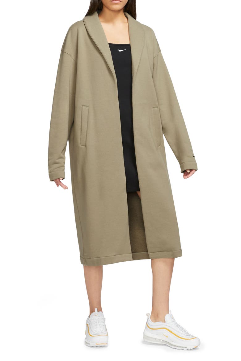 Sportswear Modern Fleece Oversized Duster, Main, color, NEUTRAL OLIVE/ CARGO KHAKI