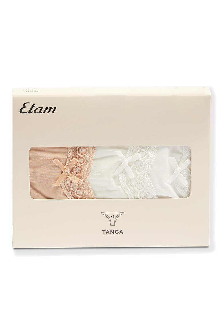 Jim Micro 3-Pack Thongs, Alternate, color, BEIGE MULTICOLOR