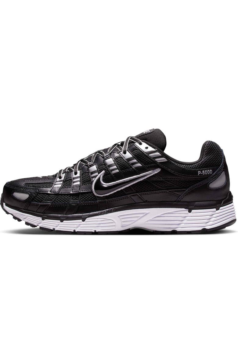 Nike P-6000 Sneaker, Alternate, color, 026 Black/White/Metallic Silver/Black