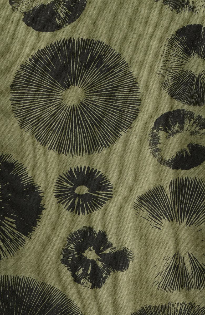 Malbon Golf Range Foraging Print Sweatshirt, Alternate, color, Olivine