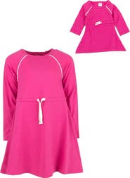 Leveret Girls Bow Tie Dress with Matching Doll Dress